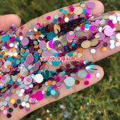 手工饰品混色混款 彩色无孔圆形亮片PET耐高温珠片不褪色填充闪片