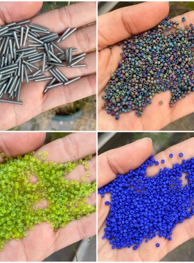 光环 玻璃材质12mm磨砂灰色管珠浅绿色哑光米珠串珠材料手工饰品