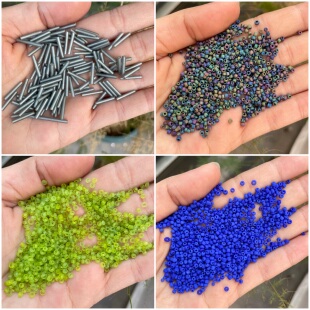 光环 玻璃材质12mm磨砂灰色管珠浅绿色哑光米珠串珠材料手工饰品