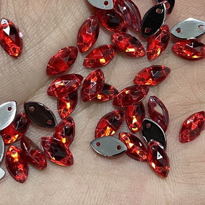 DIY亚克力钻 4*10mm/5*10mm马眼尖面双孔压克力钻/手缝钻2880颗