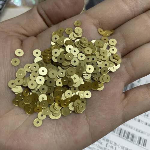 圆形哑光金色磨砂亮片