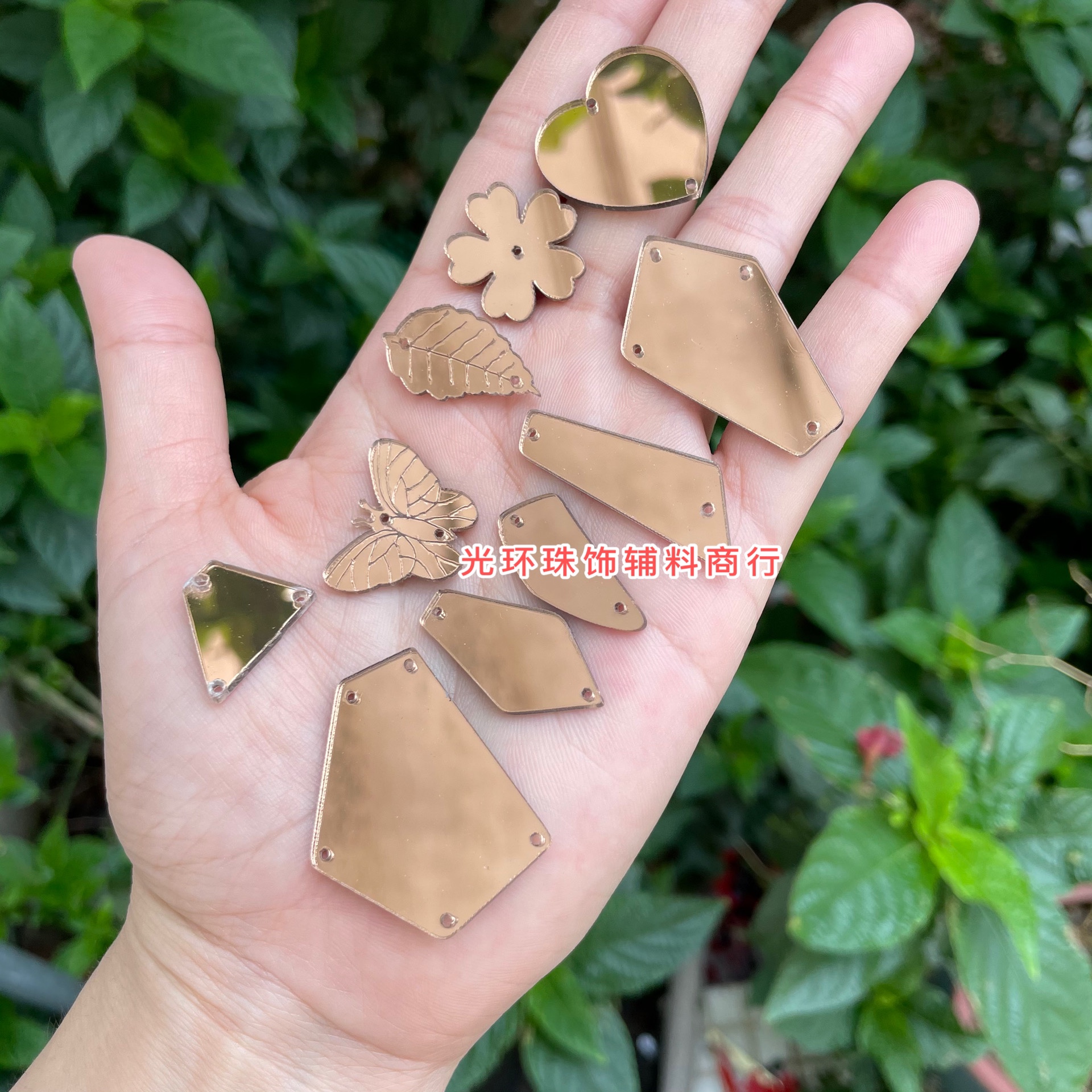 咖啡色镜面手工材料光环亚克力