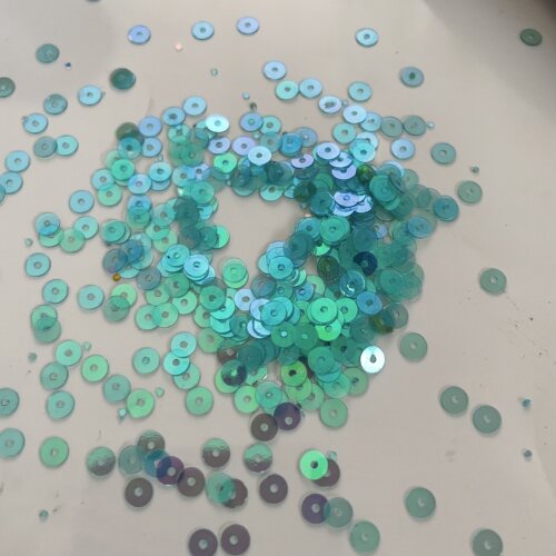 diy手工透明浅蓝色串珠辅料亮片
