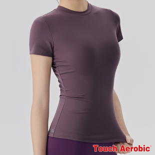 TOUCH 弹力显瘦健身圆领T恤8160 AEROBIC收腰裸感排汗速干运动短袖