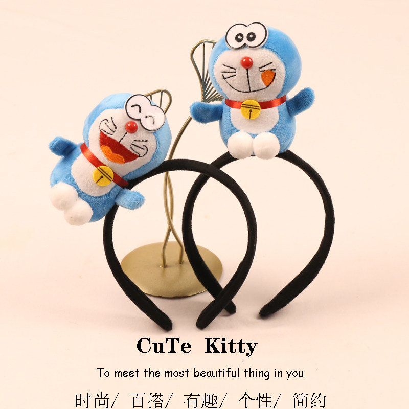 日系可爱卡通多啦A梦发箍动漫机器猫头饰儿童表演外出旅游发卡