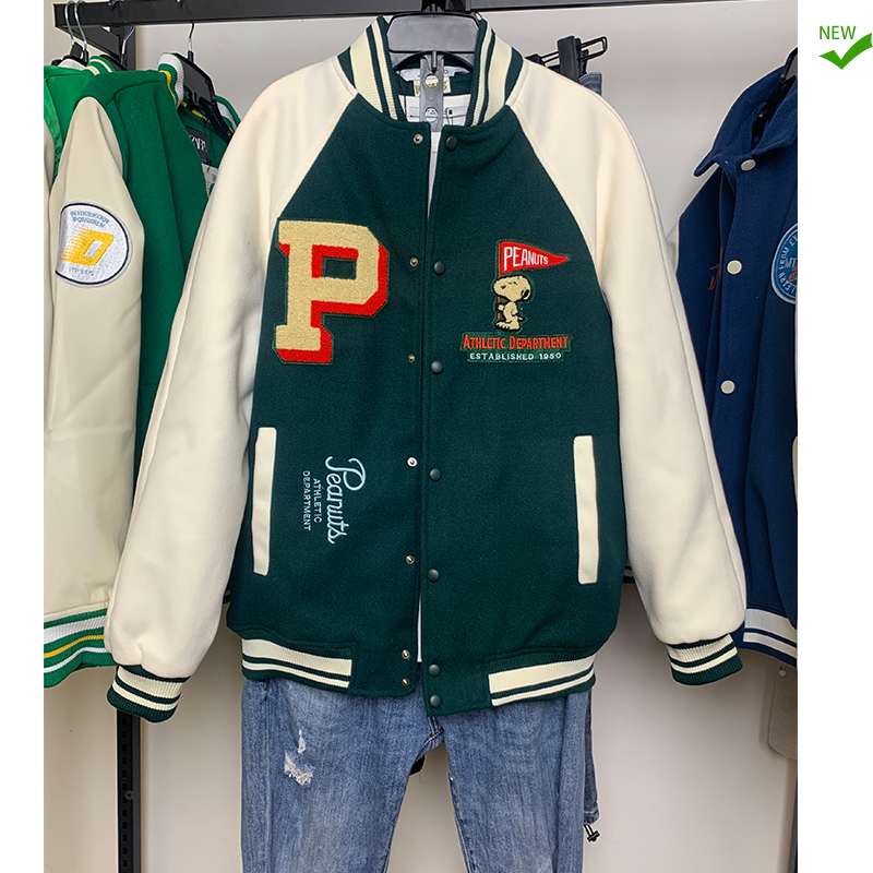 男装秋冬外套刺绣棒球服夹克