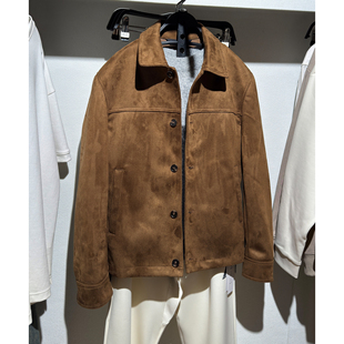 25春季 直筒夹克外套 新品 麂皮绒面质感效果修身 3548310 男装 柜699