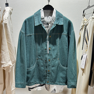 男装 新品 棉质宽松撞色缉线饰水洗夹克外套6987301 ZA25秋季 柜429