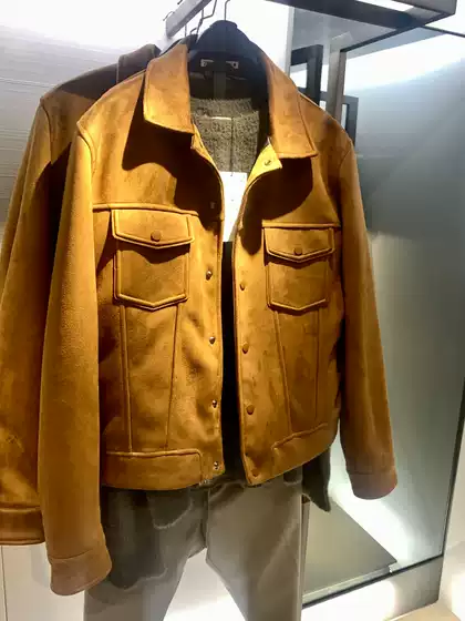 Cabinet 699! Spring New Arrival Men's Suede Texture Effect Jacket Za8281290 Men's Faux Suede Jacket