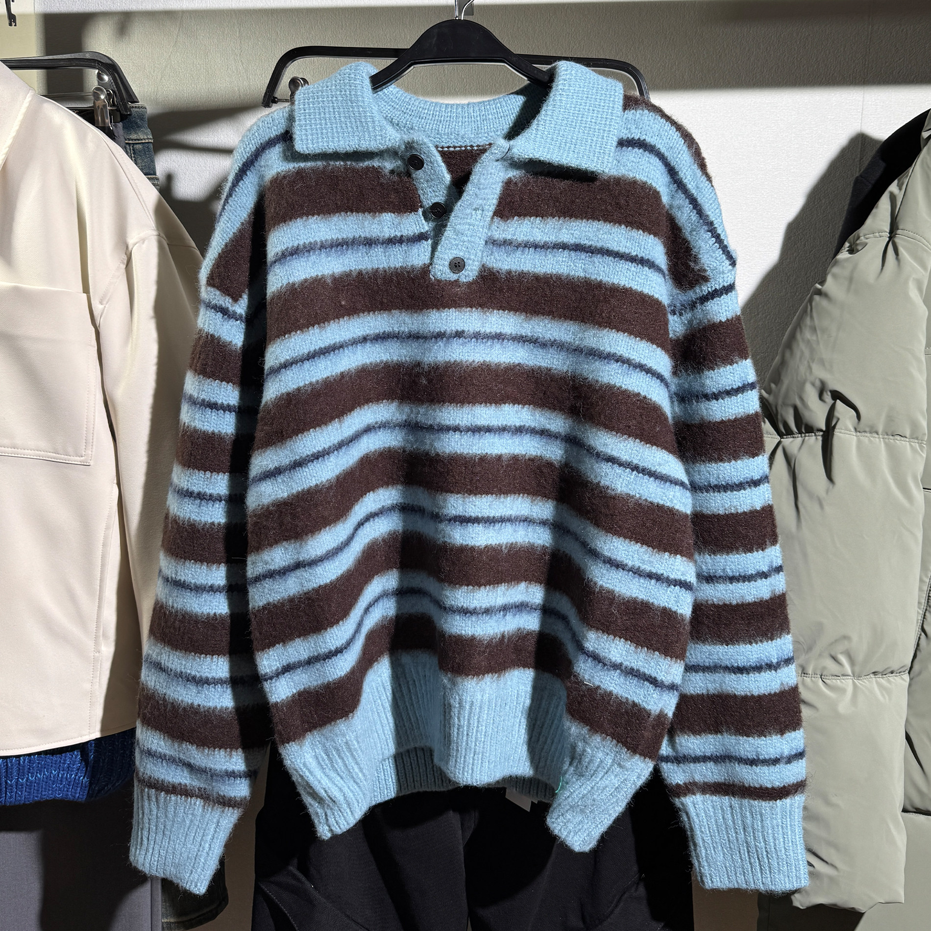 秋冬新品ZA男装拉绒条纹翻领长袖休闲针织POLO衫毛衣 9598395,男装,针织衫/毛衣,淘宝优惠券,粉丝福利购,淘宝优惠卷