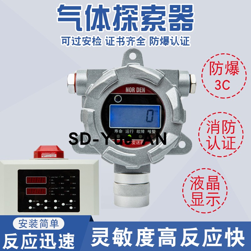 可燃气体探测仪氢气天然气氨气报警器液化气氧气浓度泄漏探测器