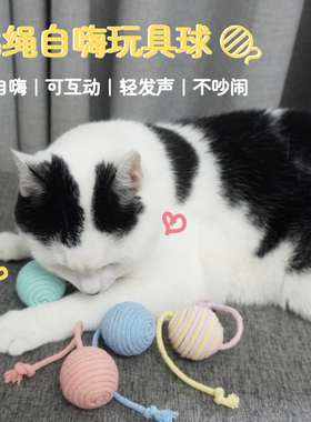 猫玩具球自嗨解闷耐抓耐咬轻发声玩具逗猫球消耗体力猫咪用品大全