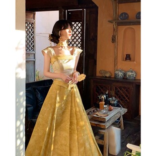 气质优雅套装 马面裙两件套女夏季 国风上衣 公主家668新中式