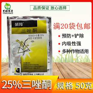 荣邦25%三唑酮铜多肉月季白粉病药农药粉锈宁梨锈病专用药杀菌剂