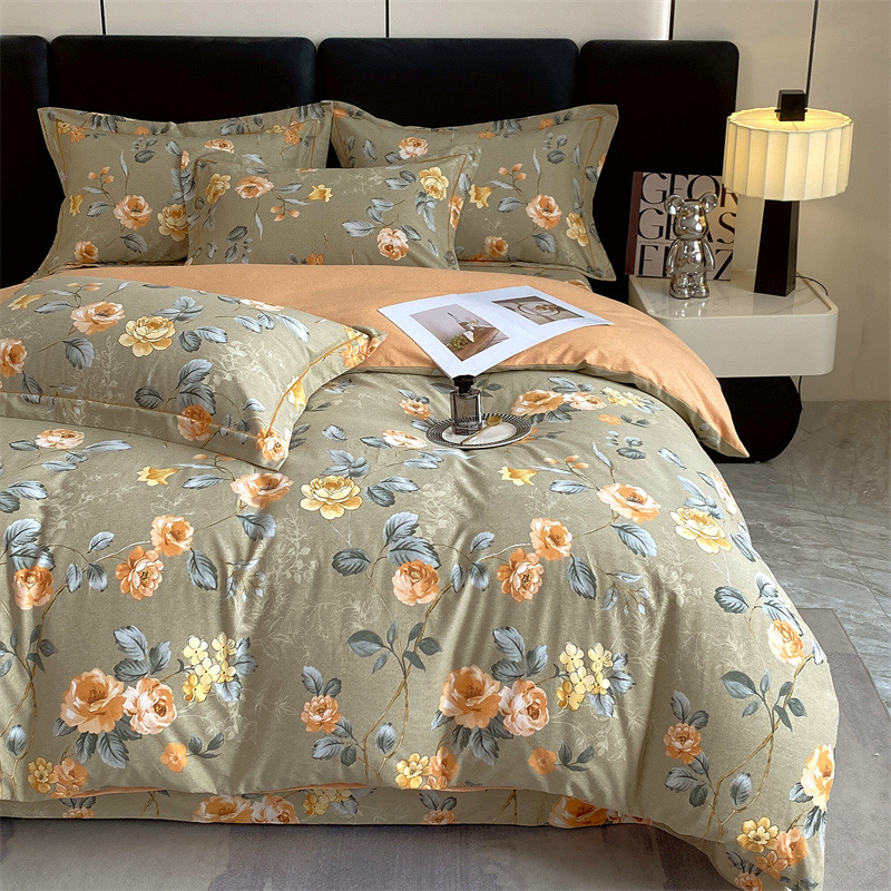 加厚四件套全棉磨毛床单床笠款