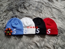 六爷高品质 17FW大S logo beanie冷帽红色box小标毛线帽针织帽 潮