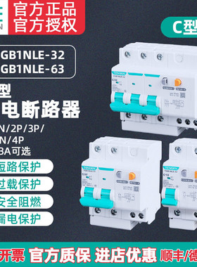 天正TENGEN漏电开关漏保TGB1NLE-32 63空气开关带漏电保护2P 家用