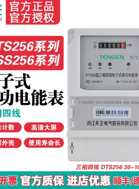 TENGEN天正DTS256电子表DSS256三线三相四线电子式有功电能表新型