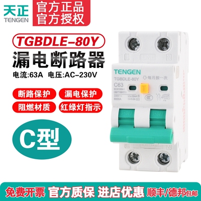 TGBDLE-80Y漏电保护器2P家用