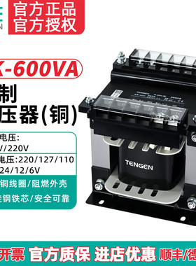 TENGEN天正BK-600VA/W控制变压器交流单相380V变220转36 24 12 6V