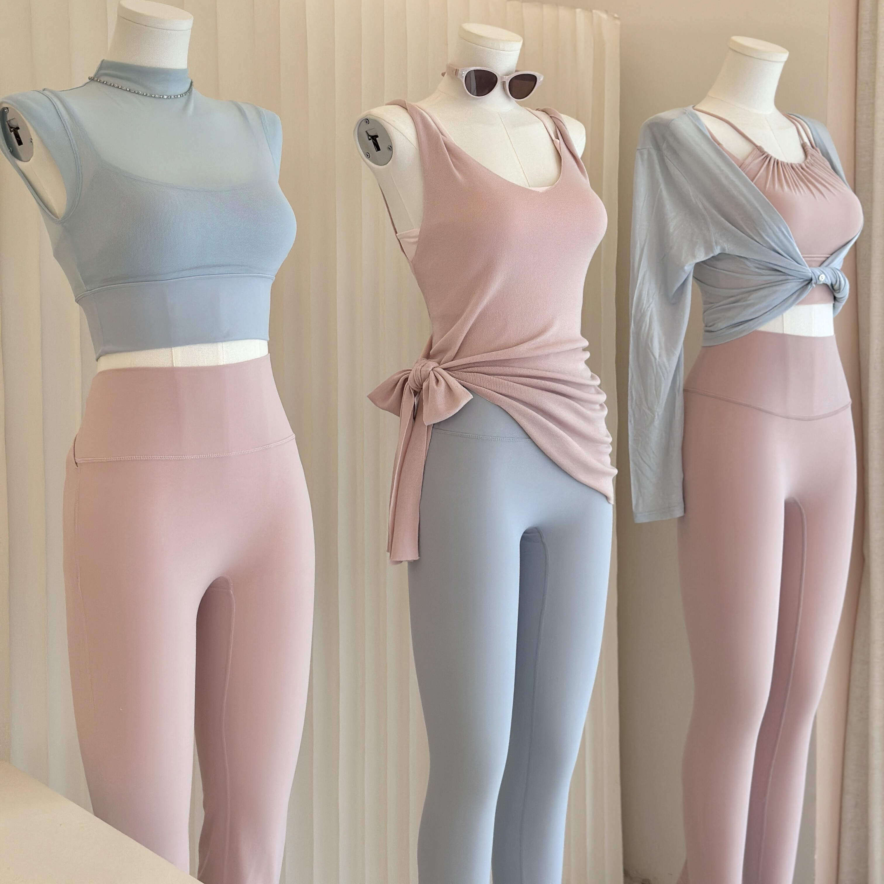 带胸垫瑜伽服套装女美背显瘦运动背心两件套外穿跑步普拉提健身衣