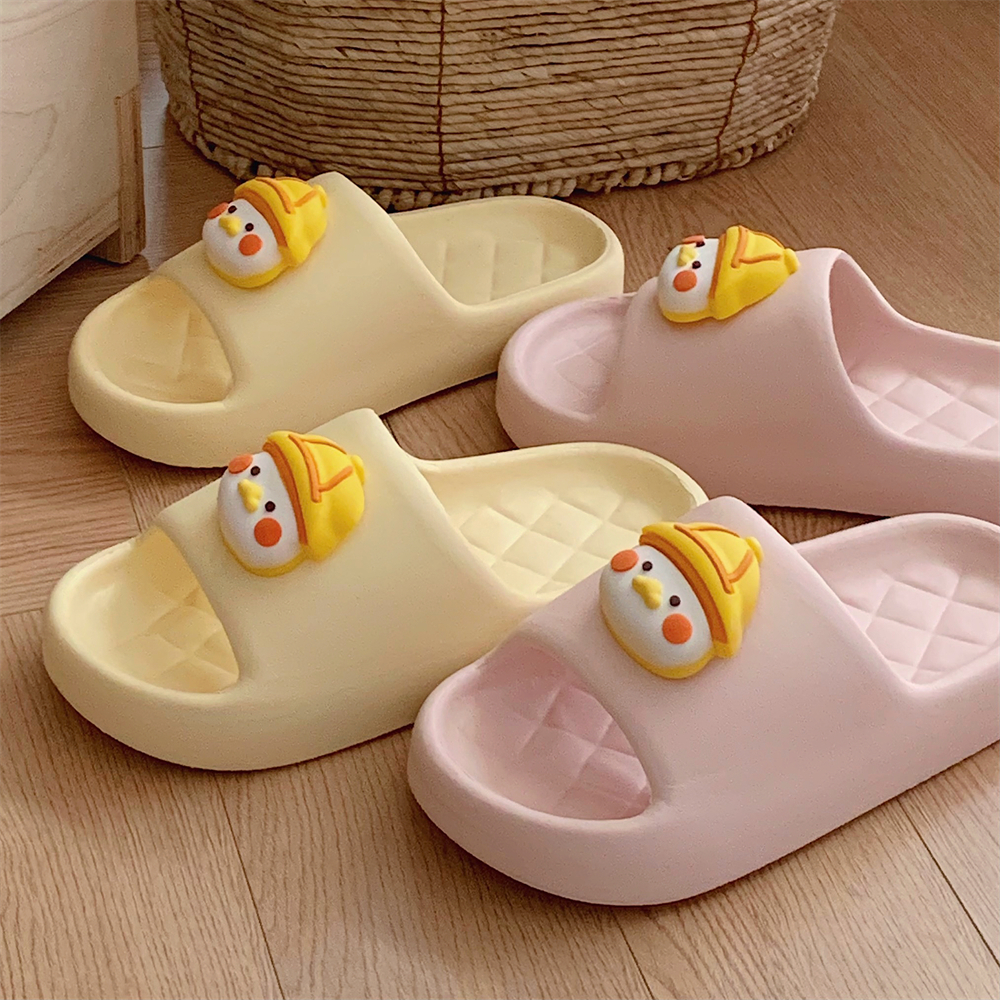 立体腮红小鸭子情侣可爱凉拖鞋