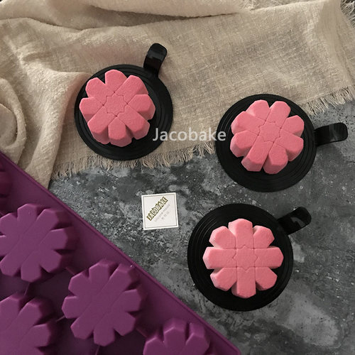 雪花蛋糕铂金硅胶模具法式西点