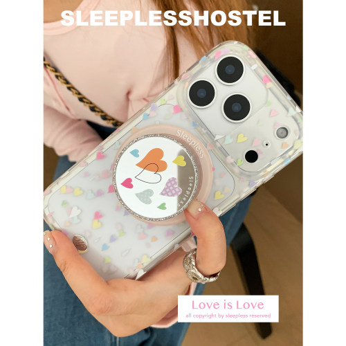 love爱心雨磁吸苹果17pro手机壳