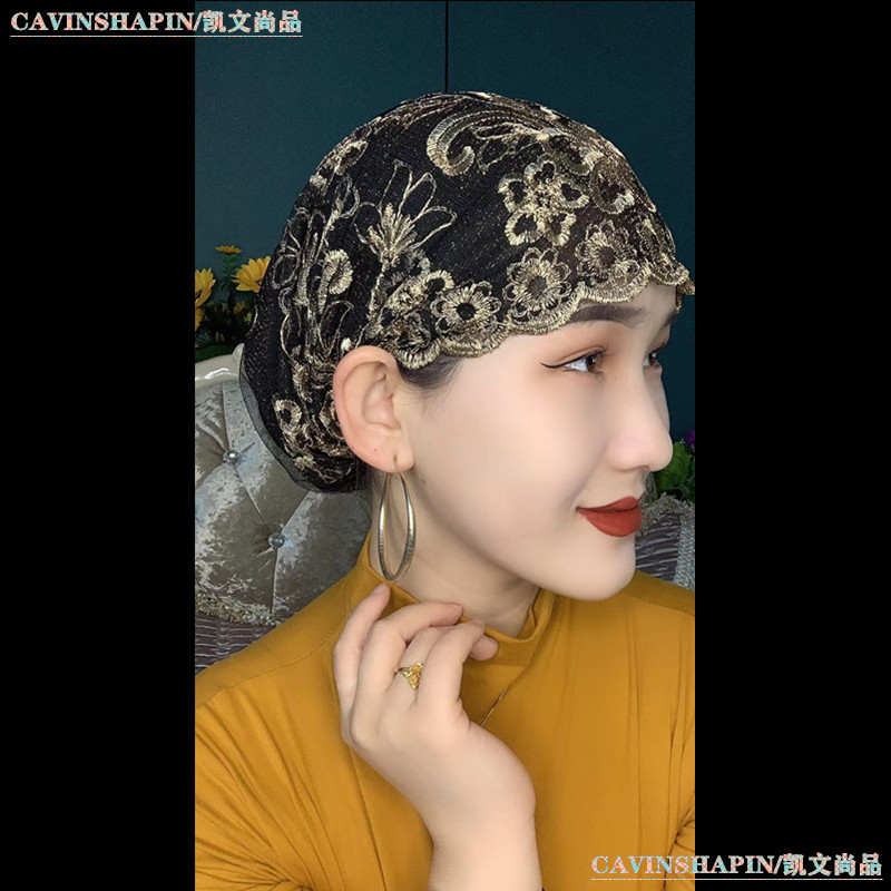 弹力松紧刺绣包头帽网红爆款纱巾帽简约时尚妈妈帽花边套头遮发帽,服饰配件/皮带/帽子/围巾,帽子,淘宝优惠券,粉丝福利购,淘宝优惠卷