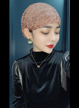 真丝包头帽子妈妈时尚网红