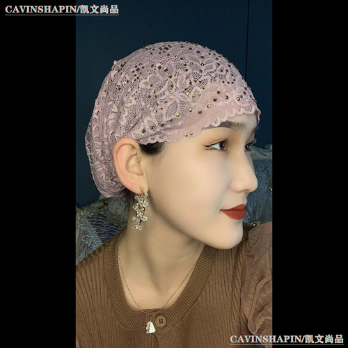 蕾丝包头帽超软超薄透气