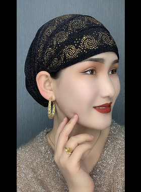 网红新款弹力松紧时尚妈妈包头帽