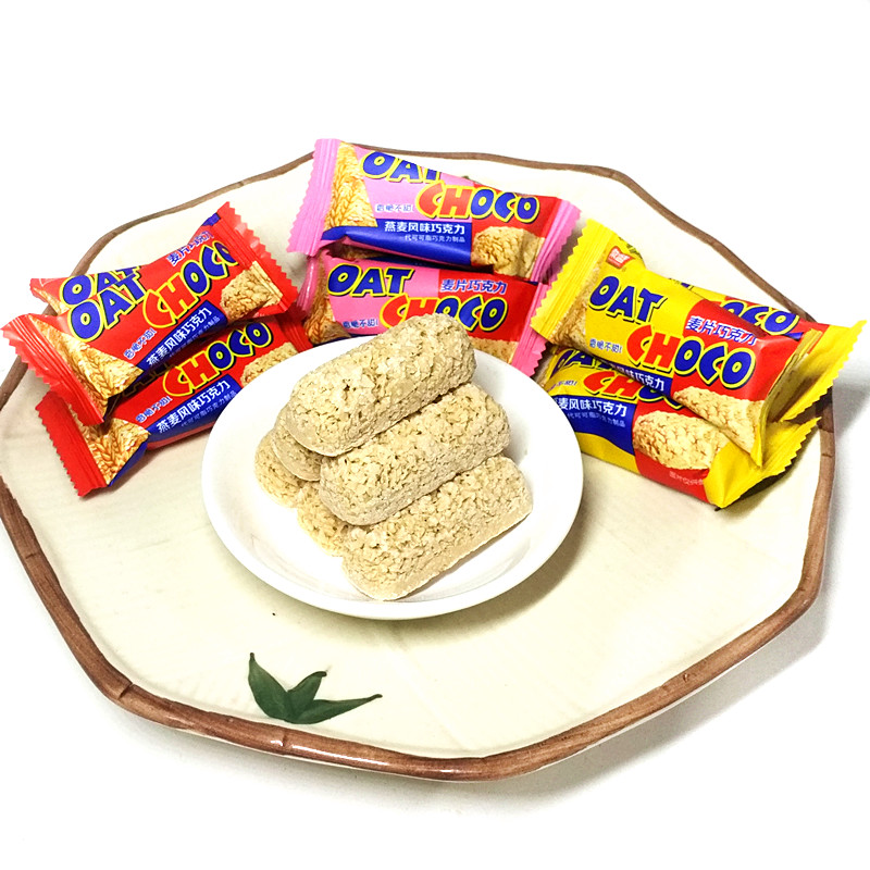 包邮 香脆不甜 常盛燕麦风味巧克力 3口味麦片巧克力500克 可混搭
