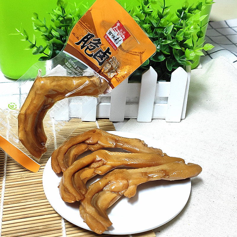 包邮 休闲食品 百味村卤味零食系列 脆卤鸭掌500克 多款可选 鸭爪