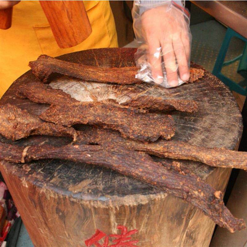 现货木棰干巴250g云南特产手撕德宏小锤火烧牛干巴五香麻辣