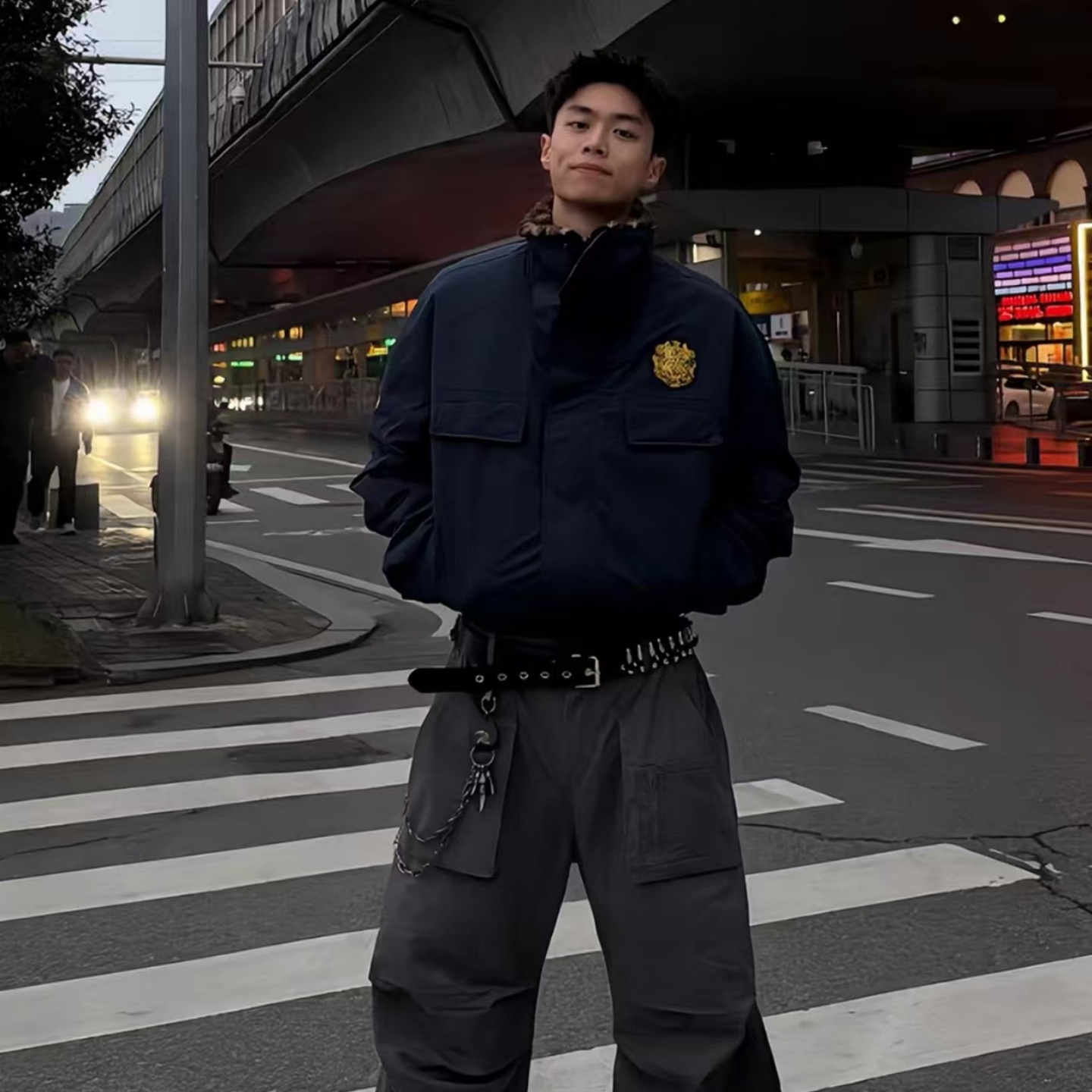 【全场五折】豹纹双面穿飞行棉服