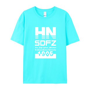 湖南师大附中校服文化衫短袖棉T恤男女同款定制班服会服TEE定制