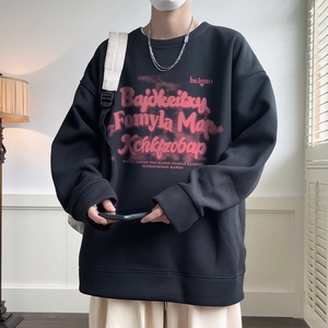 W653*P28美式vintag卫衣男女秋季宽松华夫格情侣上衣潮牌ins外套图片