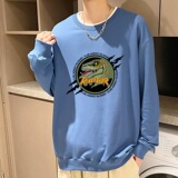 6116*P35美式高街纯棉圆领卫衣男生春秋款百搭上衣秋季潮牌外套男，男装卫衣，星座414A-2（原B215-2）