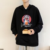 7024*P45纯棉连帽卫衣男生秋季宽松百搭上衣潮牌ins帽衫休闲外套，男装卫衣，星座414A-2（原B215-2）