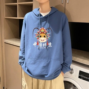 7001*P45潮ins美式连帽秋季卫衣男宽松情侣装春秋款上衣外套男,长筒袜搭配秋冬图片