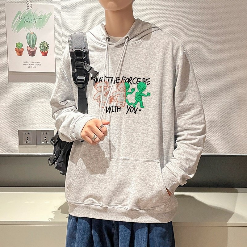 7013*P45连帽卫衣男春秋情侣装潮牌ins美式高街外套宽松学生帽衫,男装卫衣,星座414A-2（原B215-2）