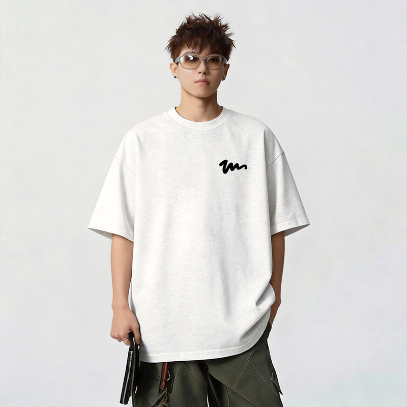 TU02*P20重磅情侣短袖t恤男女夏季潮流痞帅体恤宽松百搭半袖上衣，男装T恤，星座414A-2（原B215-2）