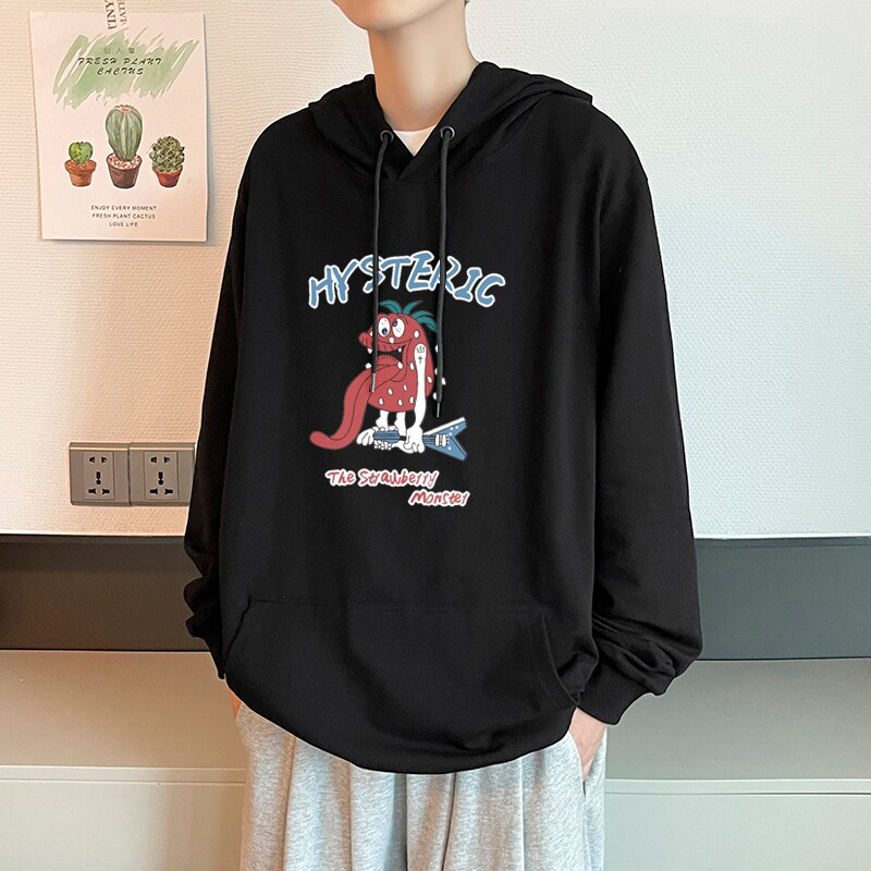 7021*P45 港风连帽卫衣男秋季潮ins大码衣服美式高街潮牌学生外套图片