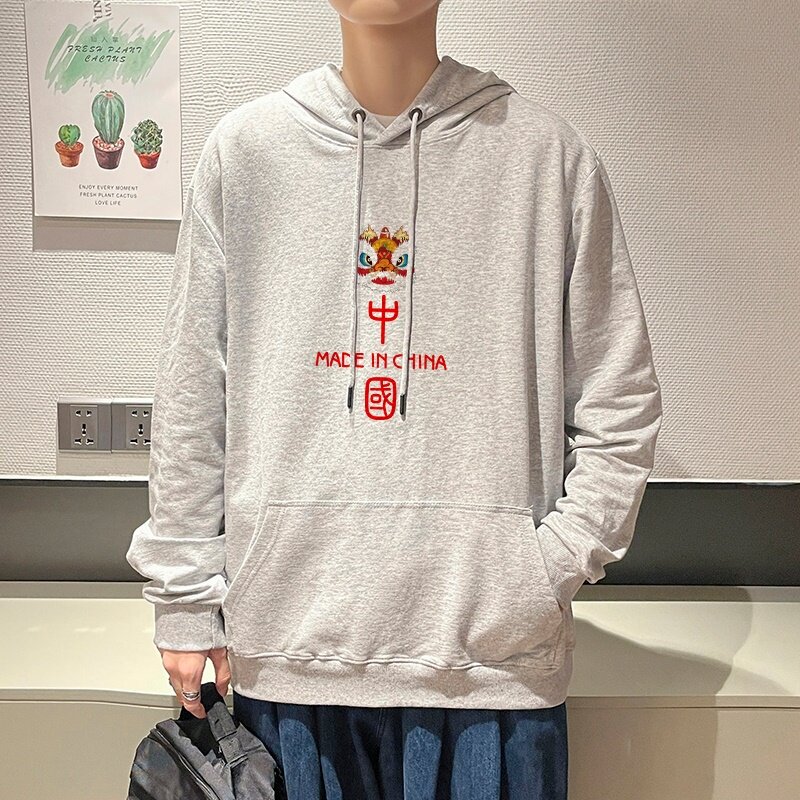 7003*P45潮ins连帽卫衣男秋冬季打底内搭长袖上衣宽松情侣外套,男装卫衣,星座414A-2（原B215-2）
