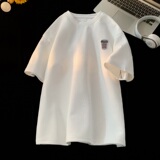 TC08*P25华夫格男女t恤夏季短袖宽松大码体恤衫美式情侣潮牌半袖，男装T恤，星座414A-2（原B215-2）