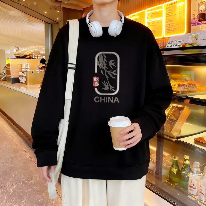 6632*P28美式重磅华棉卫衣男秋季新款潮牌百搭上衣宽松休闲外套，女装短外套，星座414A-2（原B215-2）