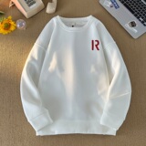 W1013*P28美式vintag卫衣男女秋季宽松华夫格情侣上衣潮牌ins外套，男装卫衣，星座414A-2（原B215-2）