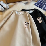 W1019*P28美式vintag卫衣男春秋季宽松华夫格百搭上衣潮牌ins外套，男装卫衣，星座414A-2（原B215-2）