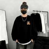 6608*P28美式重磅华棉卫衣春季新款毛巾绣圆领打底衫宽松休闲外套，男装T恤，星座414A-2（原B215-2）